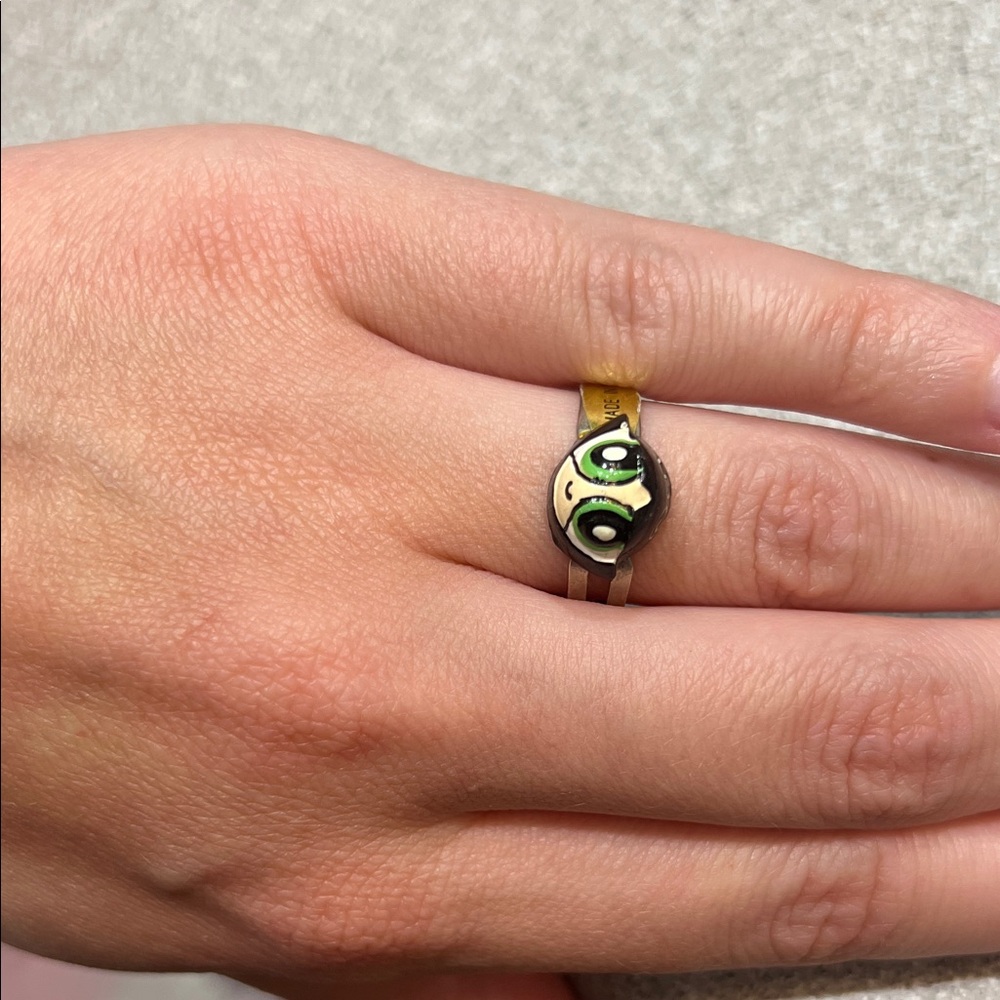 Powerpuff Girls Buttercup Adjustable Ring – Green & Black